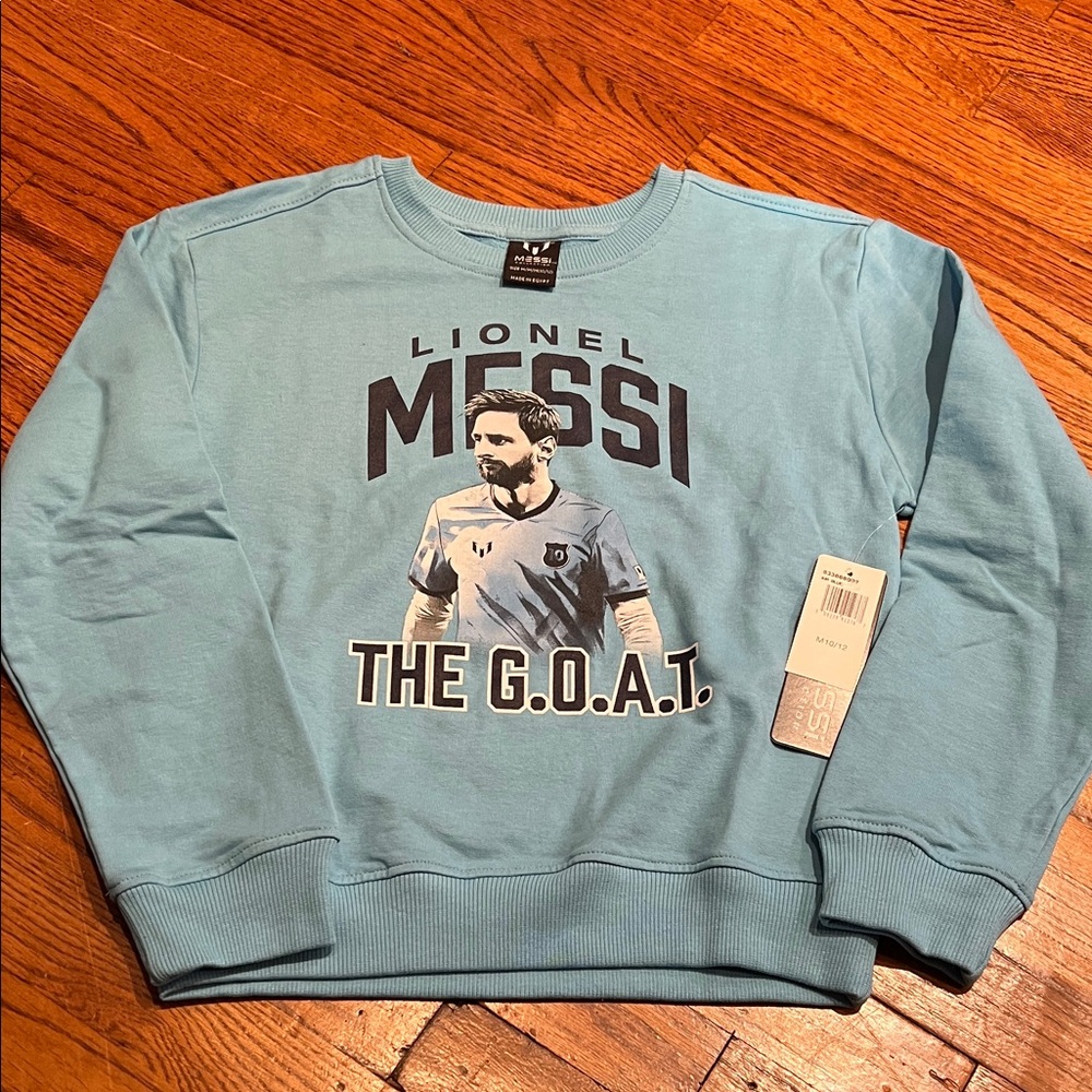 Messi collection boys 10/12 medium soccer tee and sweatshirt NWT